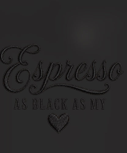 “Espresso Embroidered” Comfort colors pocket tshirt